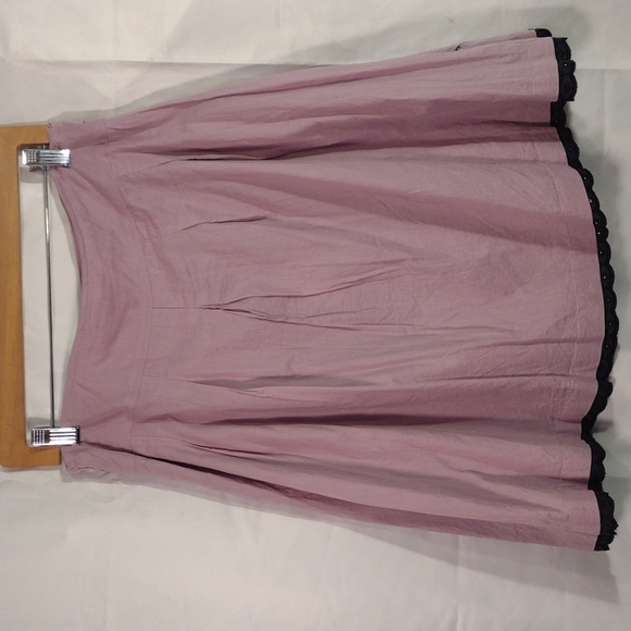 PURPLE MIDI SKIRT RHINESTONES & PEARLS - Picture 4 of 5